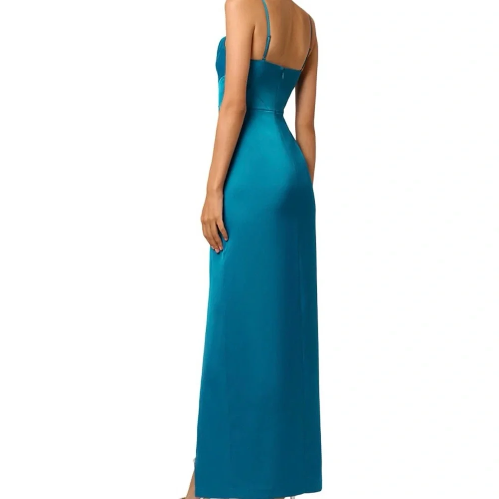 NWT Liv Foster Ciara Satin Long Gown (Size 0) - Picture 4 of 11
